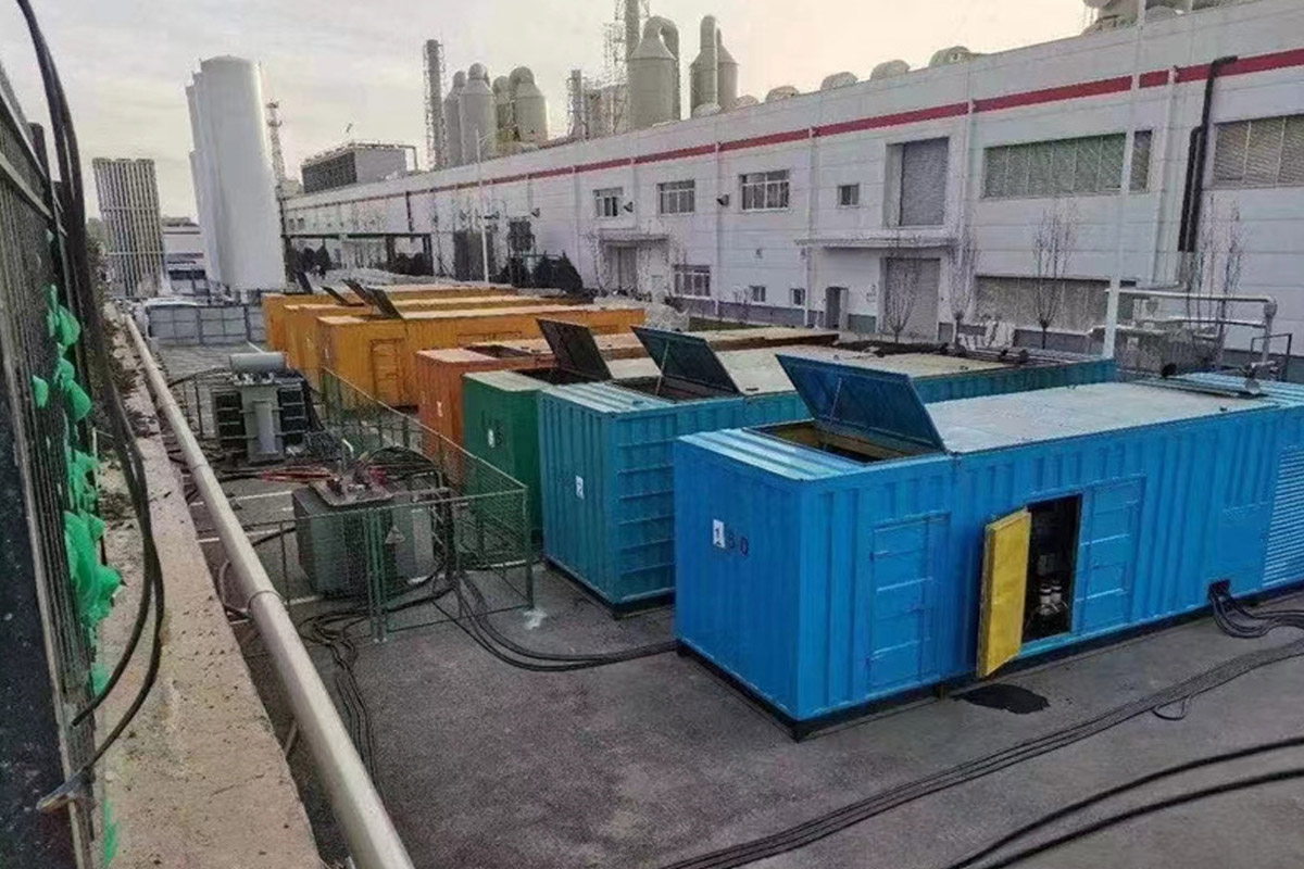 赤峰发电机租赁施工现场